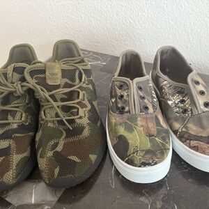 2 Pairs of boys Camouflage Shoes Size 2